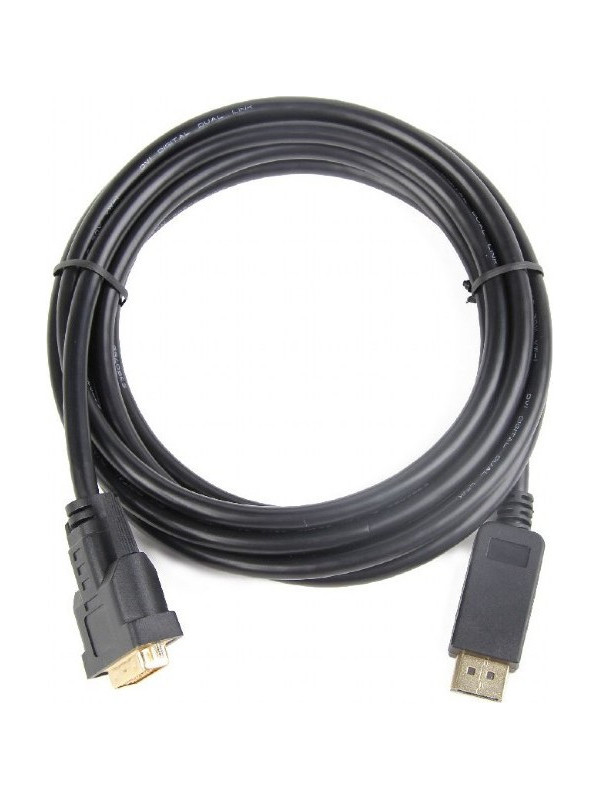 CABLU video GEMBIRD, adaptor DisplayPort (T) la DVI-D DL (T), 1m, rezolutie maxima Full HD (1920 x 1080) la 60Hz, negru, "CC-DPM-DVIM-1M"