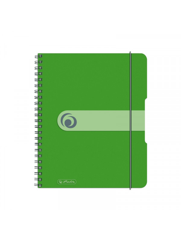 Caiet a5 80f spirala elastic perforat eotg coperta pp verde