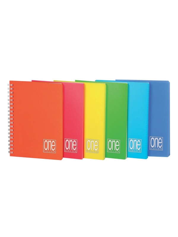 Caiet A7 cu spirala - One Color, 80 g/m2, 80 pag., 8X12 cm, coperta PP (Dictando)