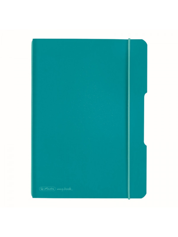 CAIET MY.BOOK FLEX A5 40F PATRATELE TURCOAZ CU LOGO TURCOAZ