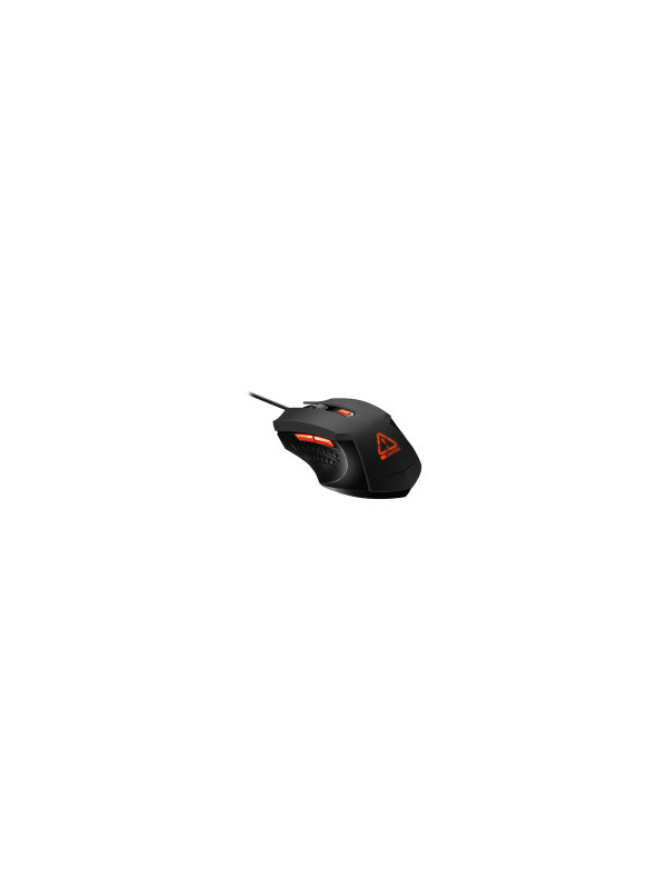 CANYON Star Raider GM-1 Optical Gaming Mouse with 6 programmable buttons, Pixart optical sensor, 4 levels of DPI and up to 3200, 3 million times key life, 1.65m PVC USB cable,rubber coating surface and colorful RGB lights, size:125*75*38mm, 115g