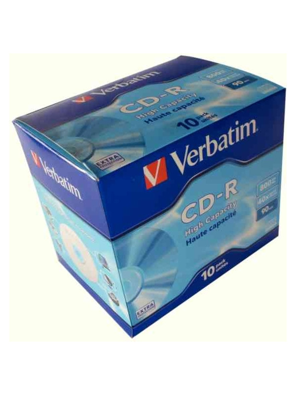 CD-R VERBATIM 800MB, 90min, viteza 40x, set 10 buc, carcasa, "High Capacity" "43428"