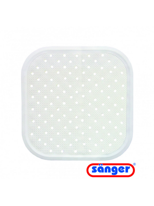 Covoras antiderapant pentru dus 56x56cm - Alb