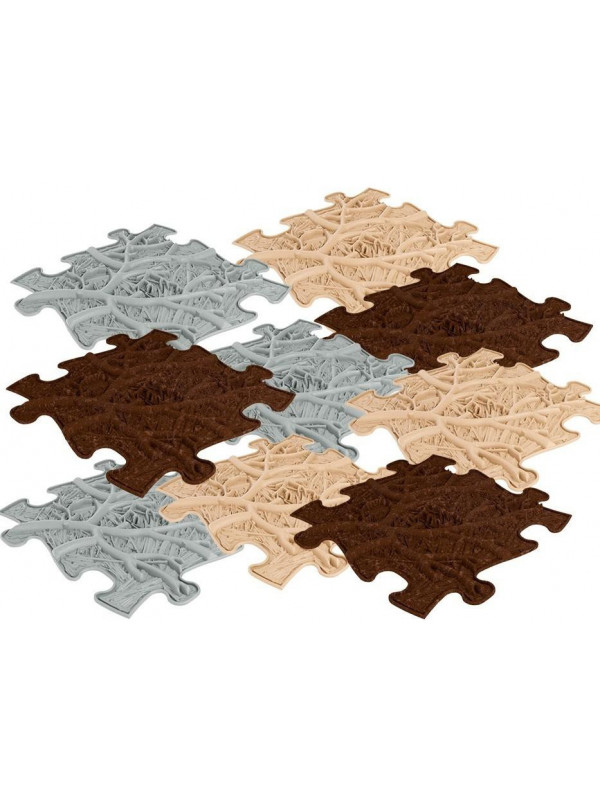 Covoras ortopedic senzorial puzzle Set Roots