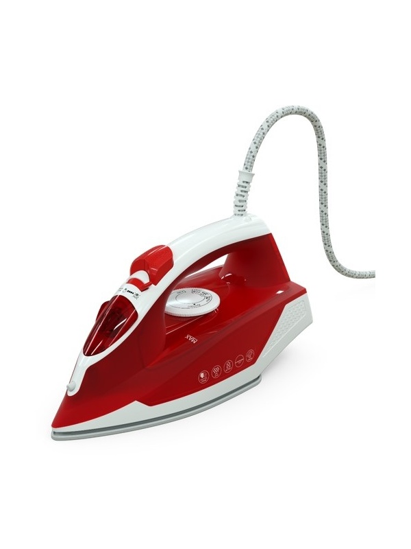 Fier de calcat Tesla IR200R, 2200 W,talpa ceramicarezervor 300 ml, 25g/min, cablu 1.9 m, Rosu