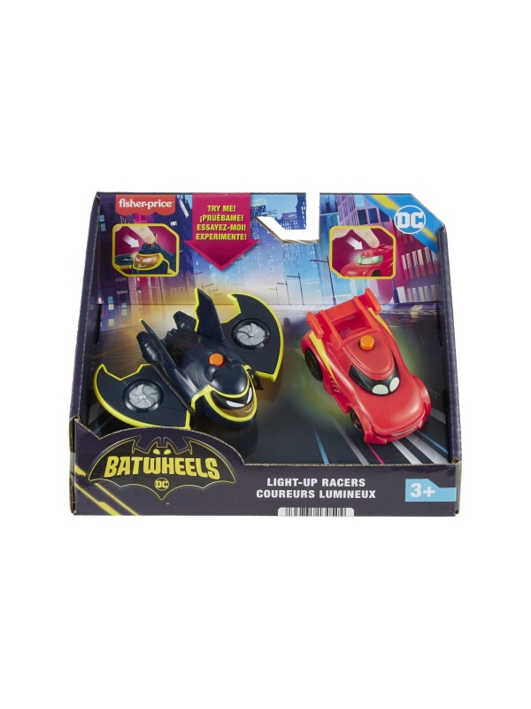 FISHER PRICE BATWHEELS SET 2 MASINUTE CU LUMINI REDBIRD SI BATWING SCARA 1:55
