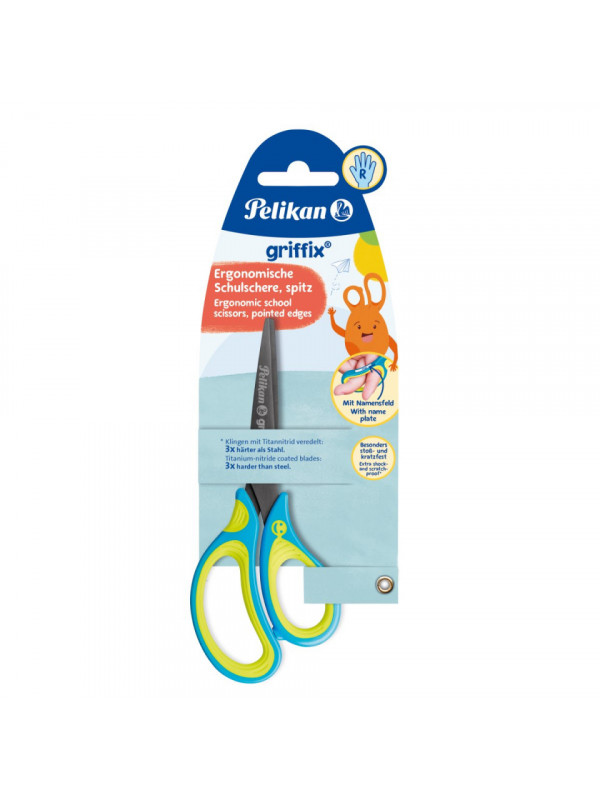 Foarfeca griffix pentru dreptaci 15cm neon fresh blister