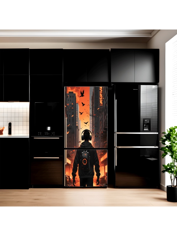 Folie imprimata color pentru decor Frigider, dimensiune 200 x 90cm, model: AVX-FR29