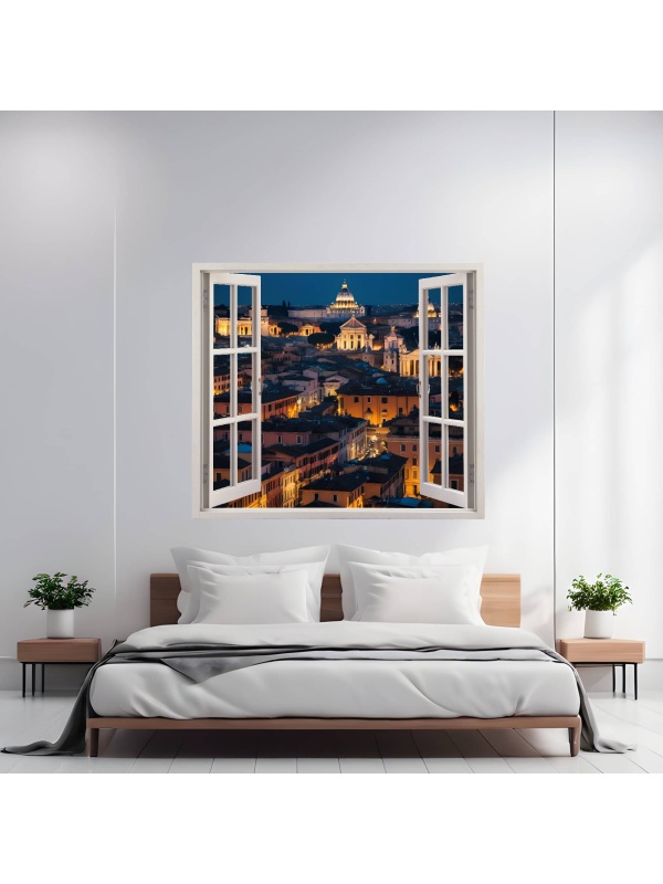 Folie imprimata color pentru decor perete locuinta, dimensiune 125 x 110cm, model: VIEW TO HAVEN 15