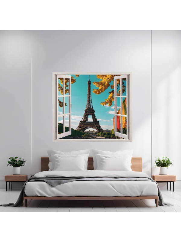 Folie imprimata color pentru decor perete locuinta, dimensiune 125 x 110cm, model: VIEW TO HAVEN 25