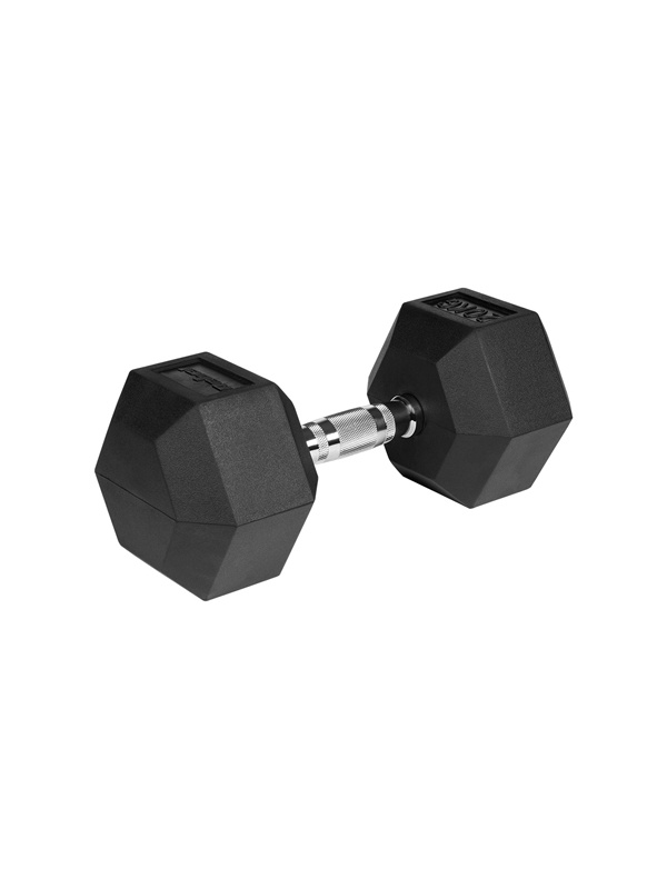 GANTERE DUMBBELL HEX FONTA CAUCIUCATA 20KG REBEL ACTIVE