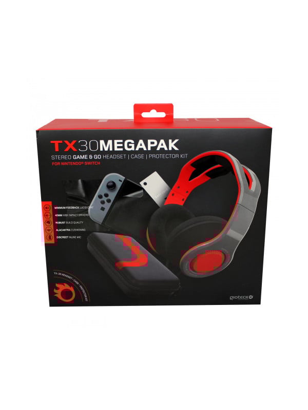 Gioteck - TX30 Megapack - Stereo Game & Go Headset + Case + Protector Kit for Nintendo Switch MULT Nintendo Switch