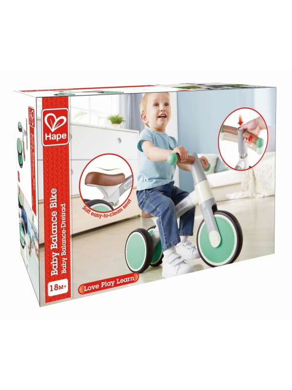 HAPE BICICLETA DE ECHILIBRU VERDE CU 3 ROTI