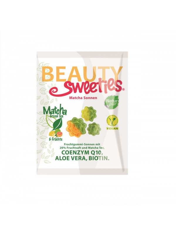 Jeleuri gumate moi "Sori" cu 20% suc din fructe, ceai Matcha, coenzima Q10, aloe vera si biotina 125g