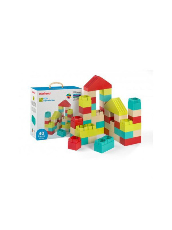 Joc de construit Eco Kim Blocks 40 piese