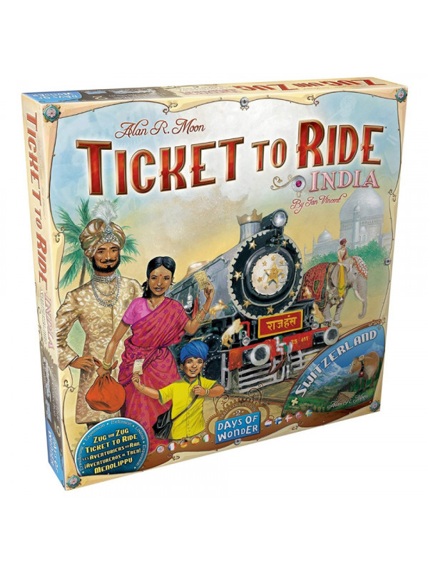 Joc de societate Ticket to Ride Map Collection India & Swiss, extensie, limba engleza