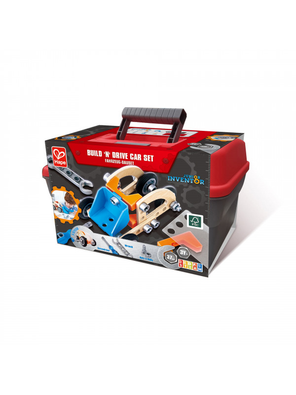 Jucarie din lemn - Set de constructie masini
