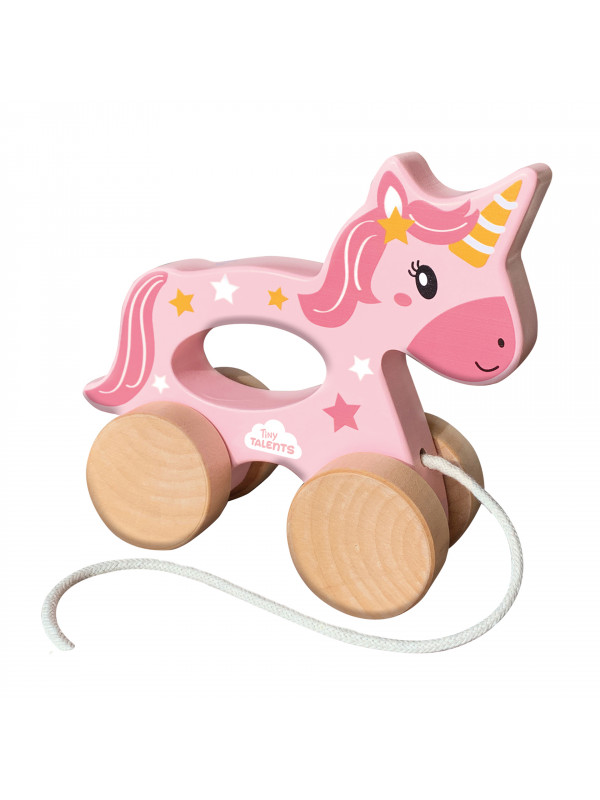 Jucarie din lemn - Unicorn 2 in 1, impinge si trage