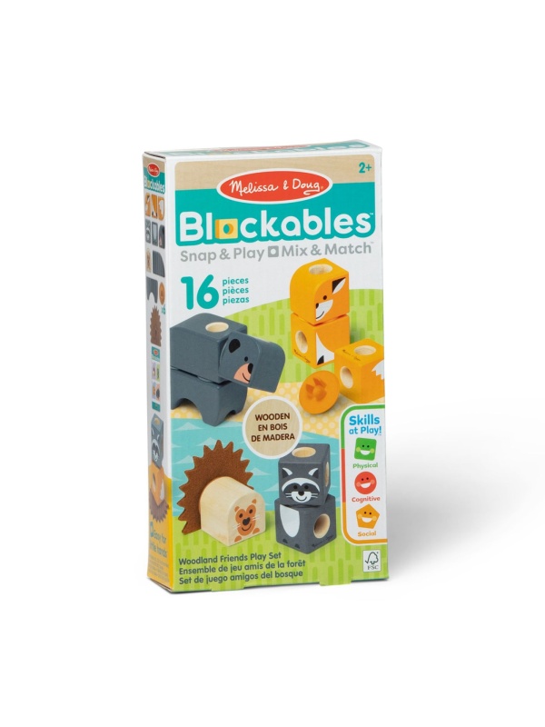 MELISSA AND DOUG SET DE CONSTRUCTIE DIN LEMN PRIETENII PADURII