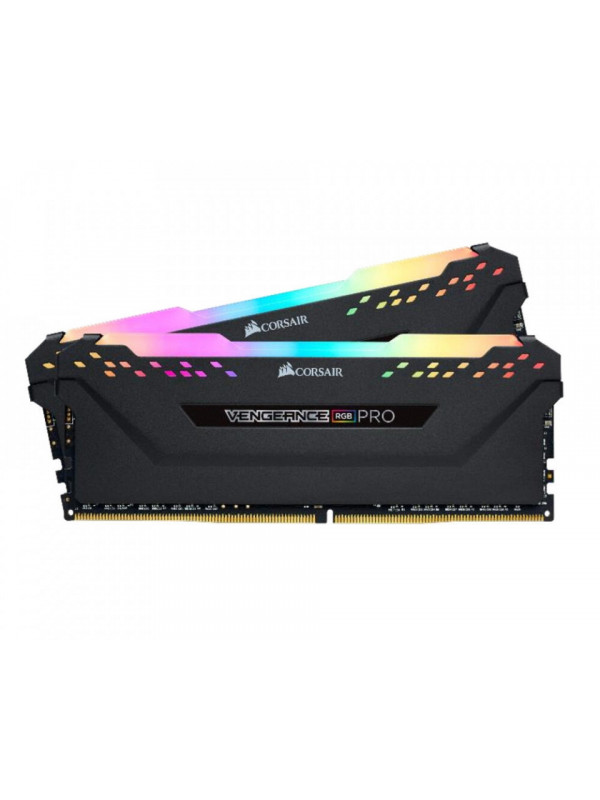 Memorii CORSAIR DDR4 64 GB, frecventa 3200 MHz, 32 GB x 2 module, radiator, iluminare RGB, "CMW64GX4M2E3200C16"