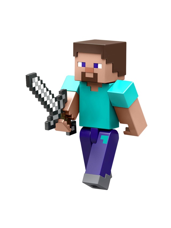 MINECRAFT CRAFT A BLOCK FIGURINA STEVE 8CM