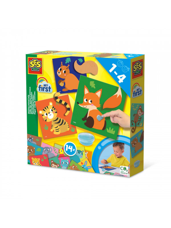My first - Set creativ de lipit cozi la animale