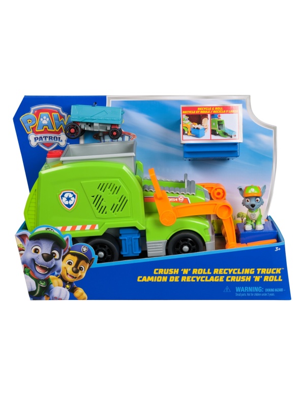 PATRULA CATELUSILOR ROCKY SI CAMIONUL DE RECICLARE CRUSH N ROLL