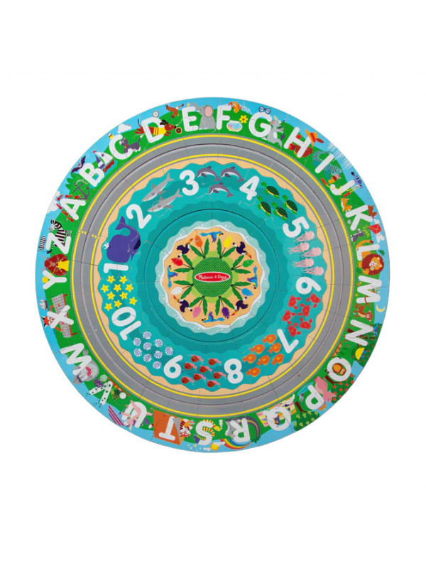Puzzle de podea circular pentru invatarea numerelor si literelor (limba engleza) Tarmul marii