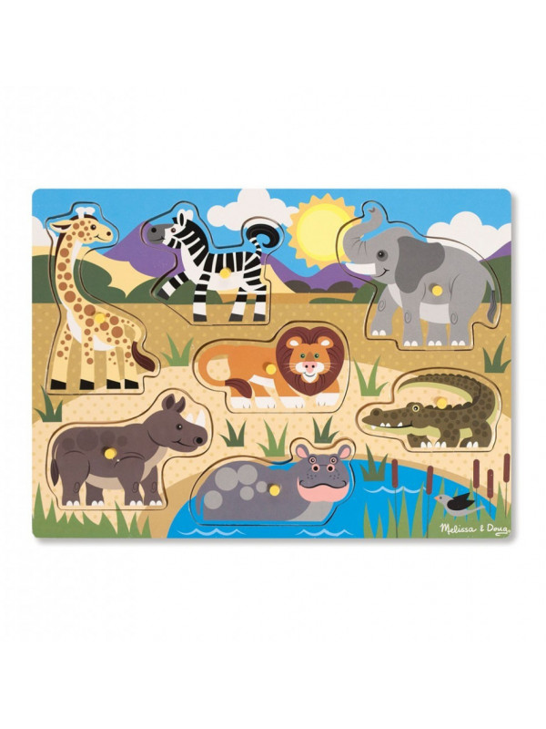 Puzzle din lemn Animalele safari