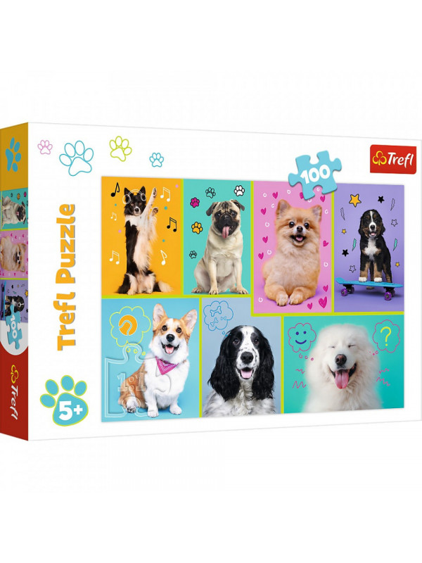 Puzzle trefl 100 in lumea cateilor