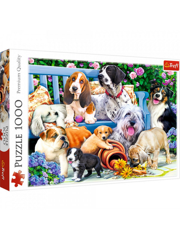 PUZZLE TREFL 1000 CAINI IN GRADINA
