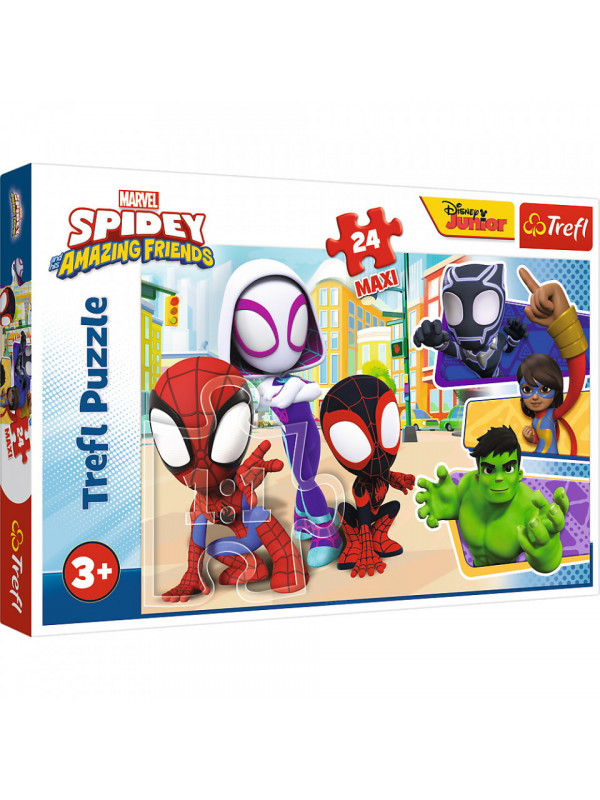 Puzzle trefl 24 maxi spidey si prietenii lui extraordinari