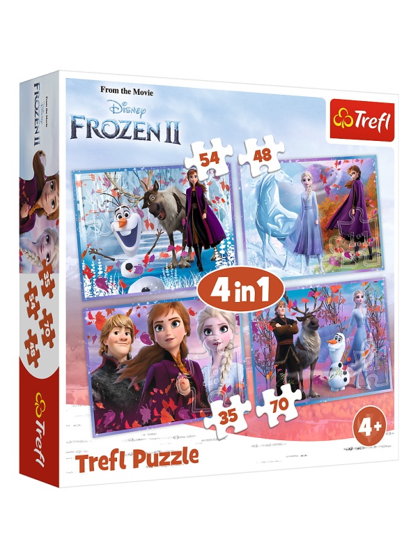 PUZZLE TREFL 4IN1 FROZEN2 CALATORIE CATRE NECUNOSCUT