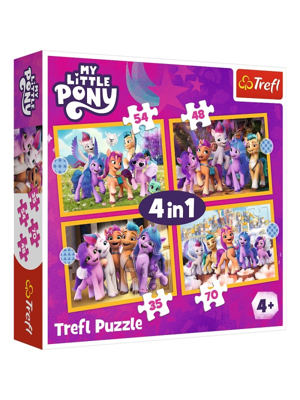 PUZZLE TREFL 4IN1 MY LITTLE PONY SA CUNOASTEM PONEII