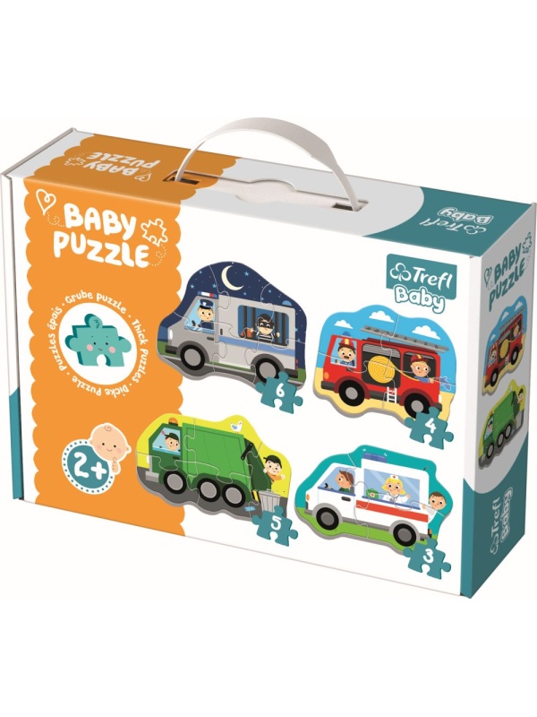 PUZZLE TREFL BABY CLASIC VEHICULE SI MESERII 18 PIESE