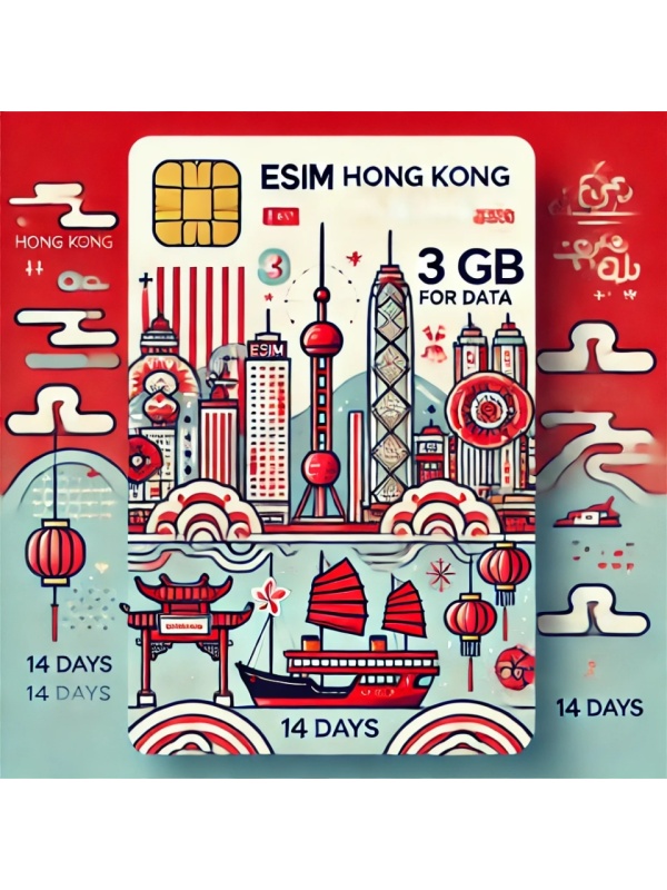 Roaming eSIM 3GB date, eSIM de Mare Viteza pana la 5G, valabil 14 zile din momentul activarii, Hong Kong