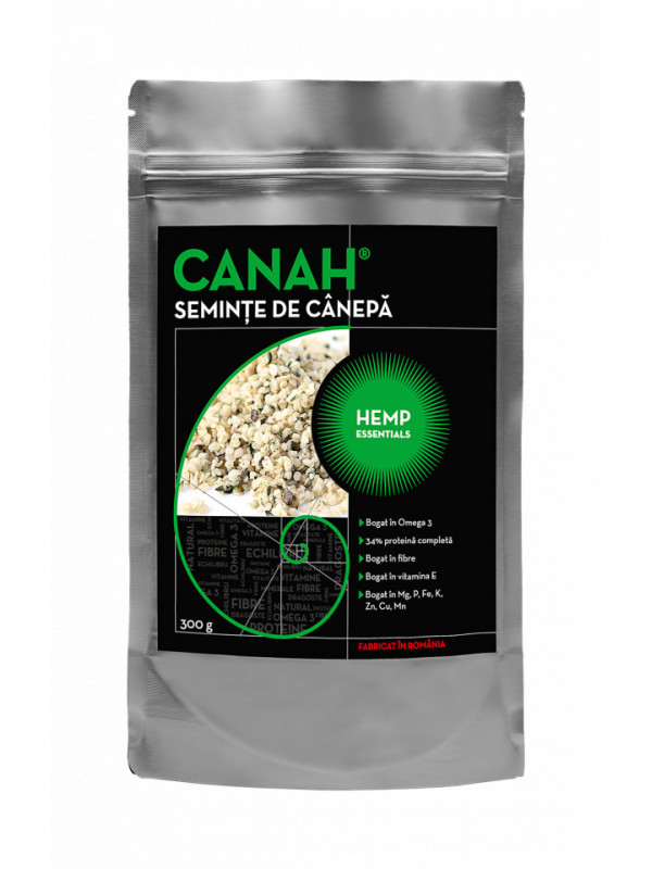 SEMINTE DECORTICATE DE CANEPA 300gr CANAH