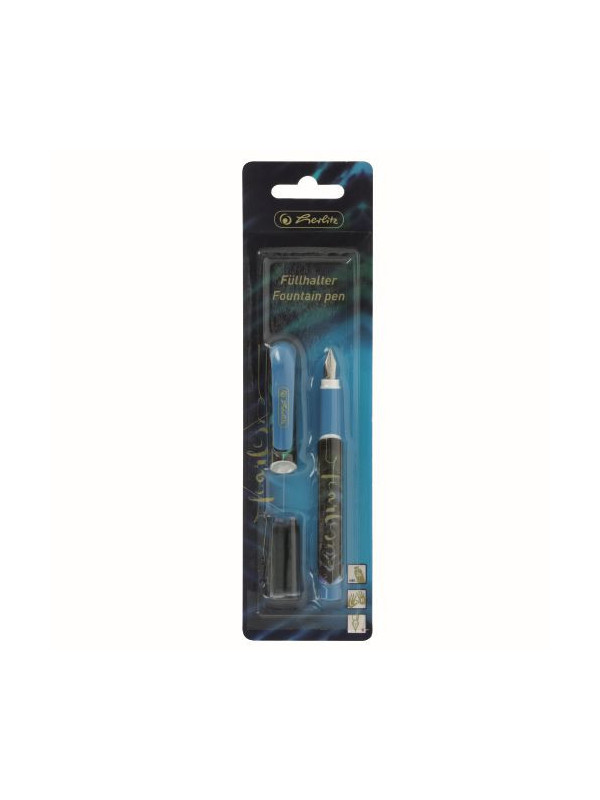 Stilou ergonomic penita m, 3 patroane incluse, motiv new batik fearless, blister