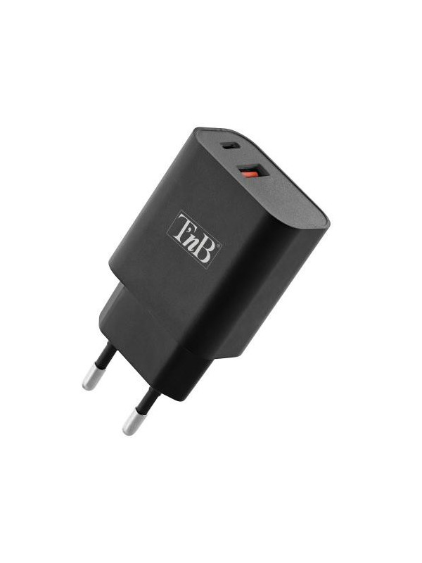 TNB USB TYPE-C PD + USB-A 30W WALL CHARGER - black