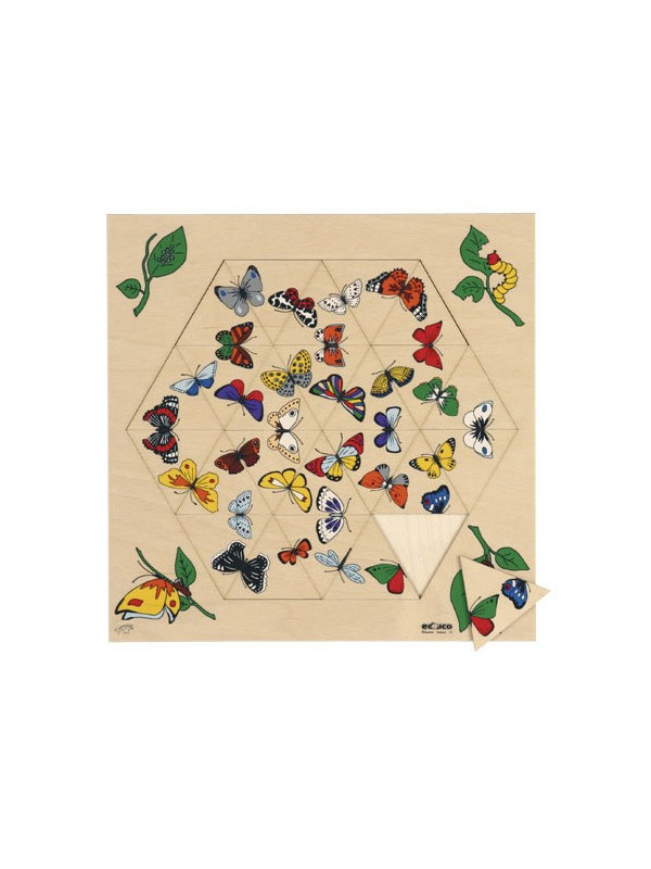 Triama - Puzzle 24 piese cu fluturi - Educo