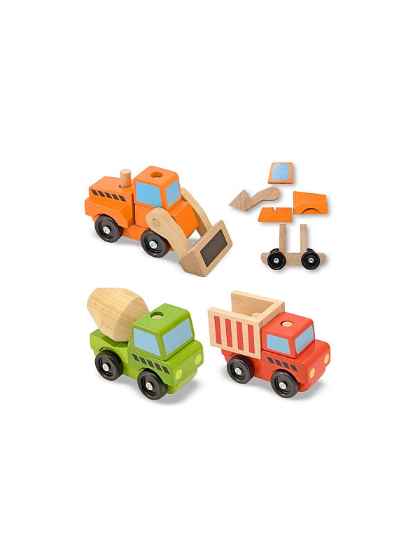 Vehicule utilitare pentru constructii din lemn Melissa and Doug