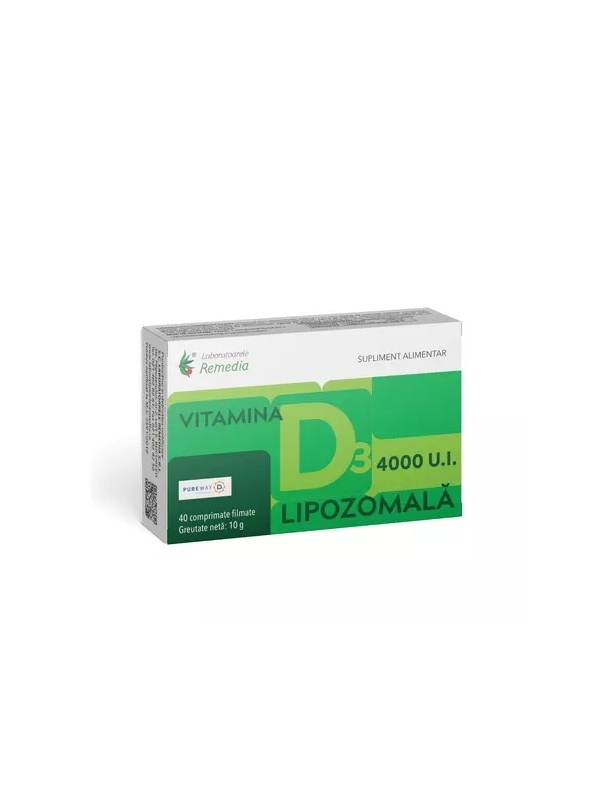 VITAMINA D3 4000UI LIPOZOMALA 40CPR FILMATE
