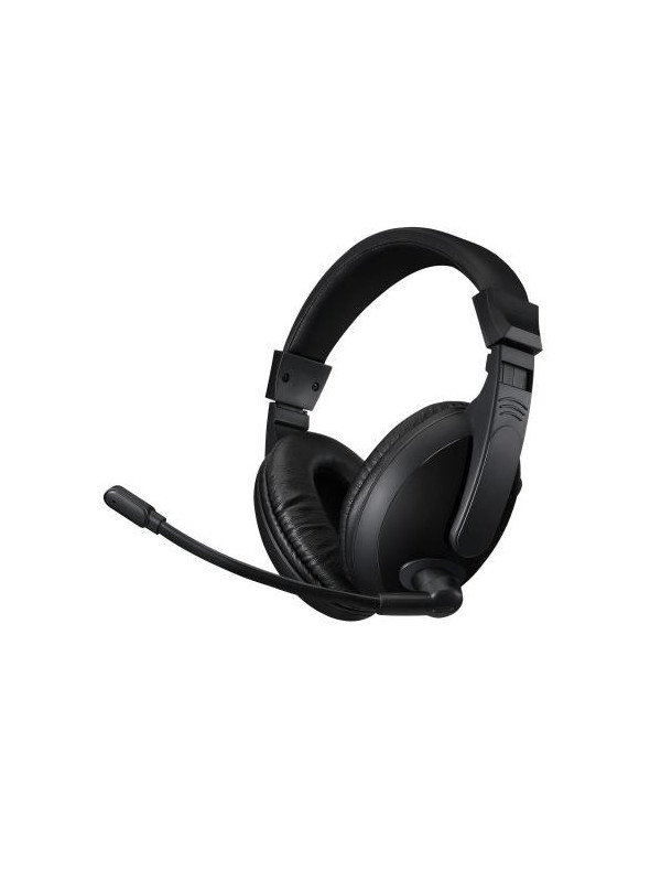 Adesso Stereo USB Multimedia Headphones with Microphone and built-in soundcard, 40mm Driver, USB connection