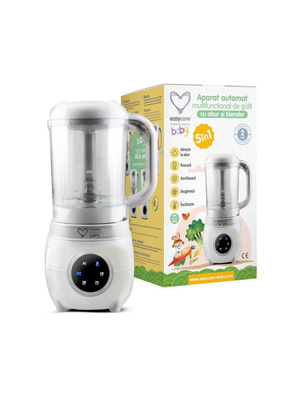 Aparat automat multifunctional de gatit cu aburi si blender 5in1 EASYCARE BABY
