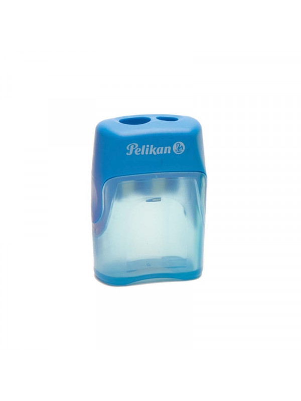 Ascutitoare v-blade plastic dubla, cu container, diverse culori, 1 bucata/ blister