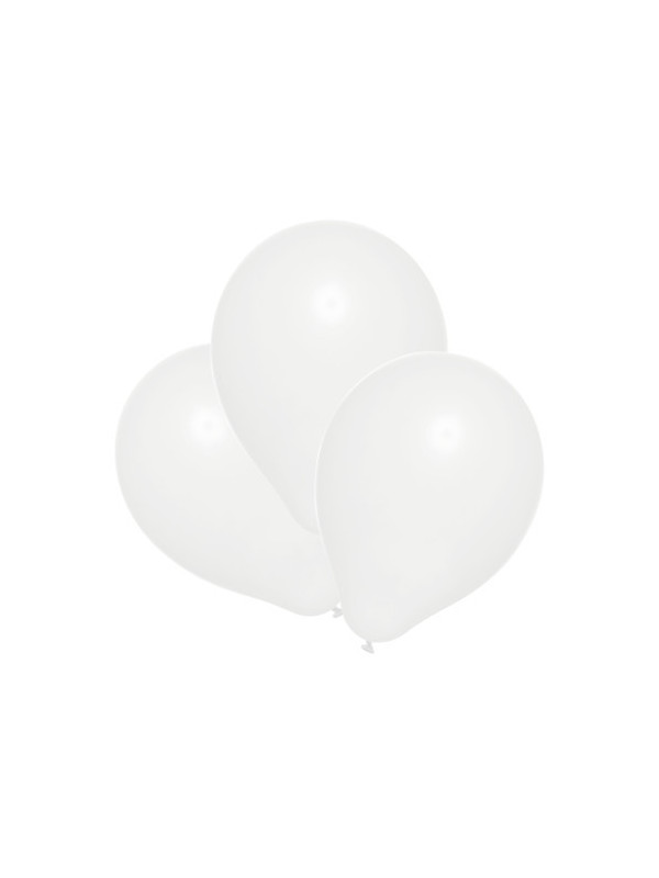 Baloane, culoare alb, calitate helium, biodegradabile, set 25 bucati