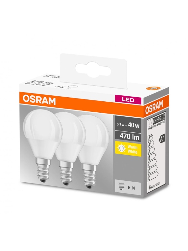 BASECLP40 4,9W/827 230VFR E14 FS3 OSRAM
