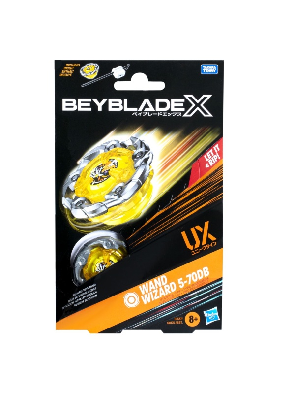 BEYBLADE X LET IT RIP SET LANSATOR SI ROATA WAND WIZARD 5-70DB UX