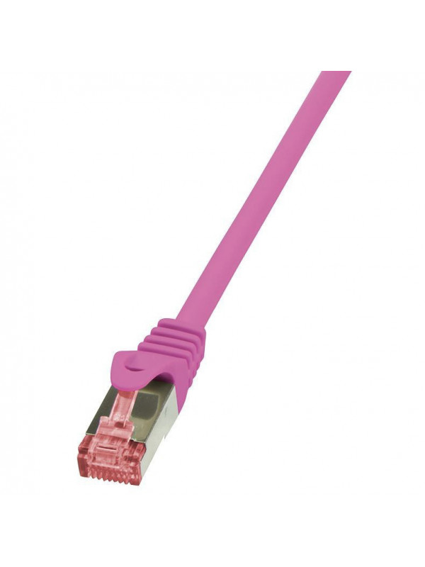 Cablu de retea , Logilink , Cat.6A 10G S/FTP PIMF PrimeLine , 1.5 m , roz