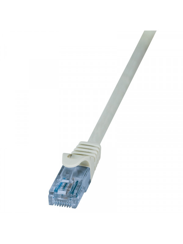 Cablu de retea , LogiLink , Home U/UTP EconLine Cat.6A 10GE , 0.5 m , gri